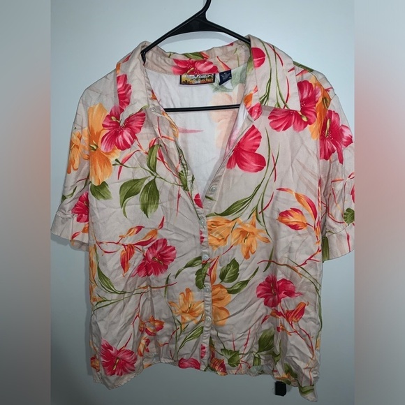 Havana Jack’s Café floral button up tropical shirt like New - Picture 1 of 10